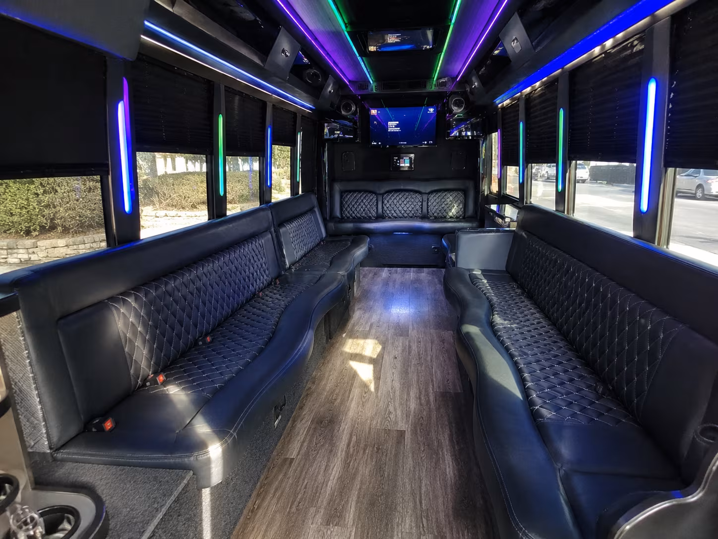 sparks 15 passenger party bus interior