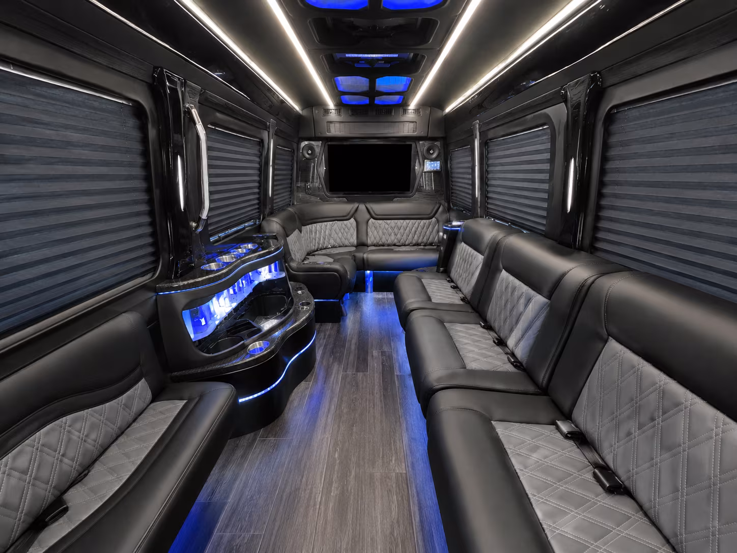 sparks 30 passenger party bus inside