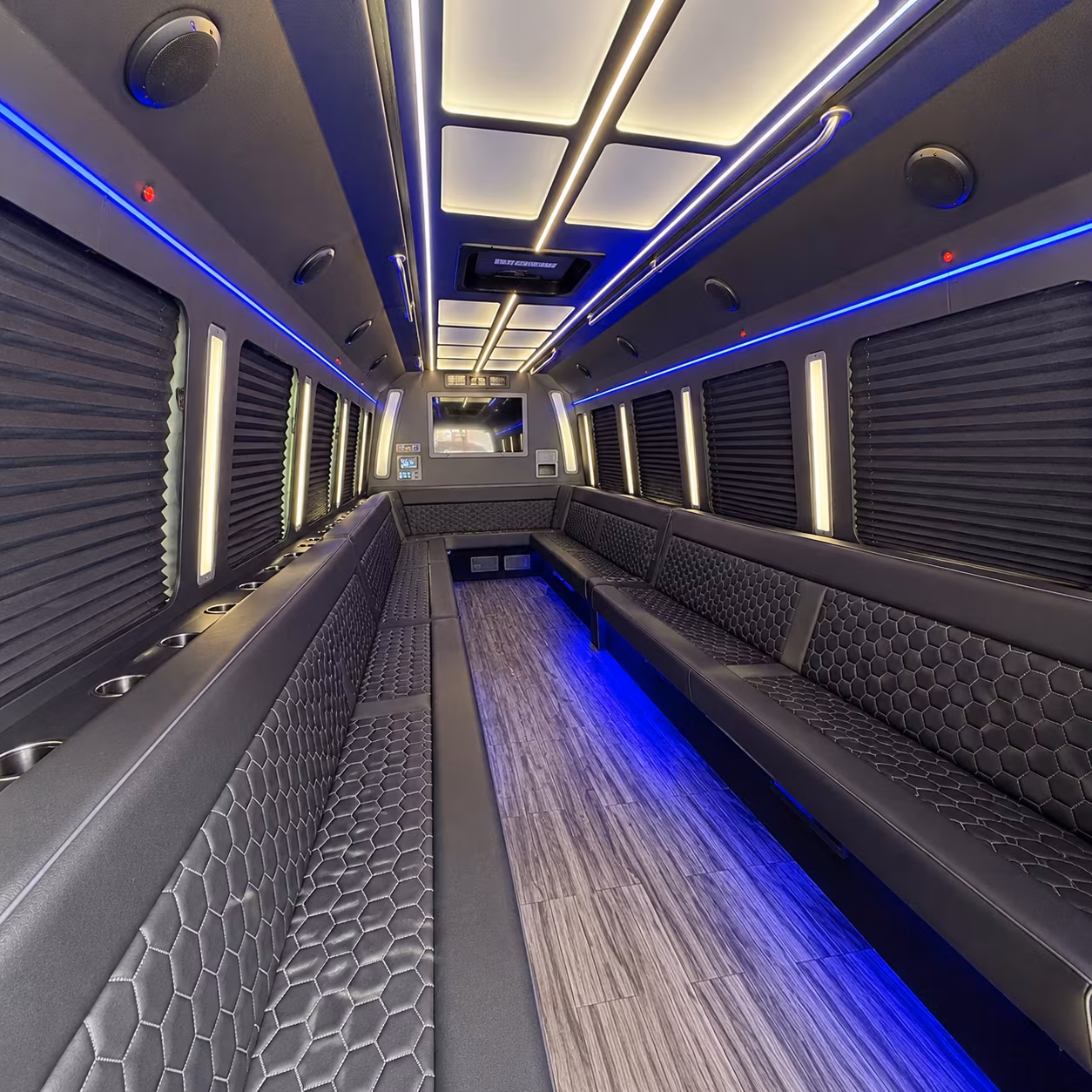 sparks 30 passenger party bus interior