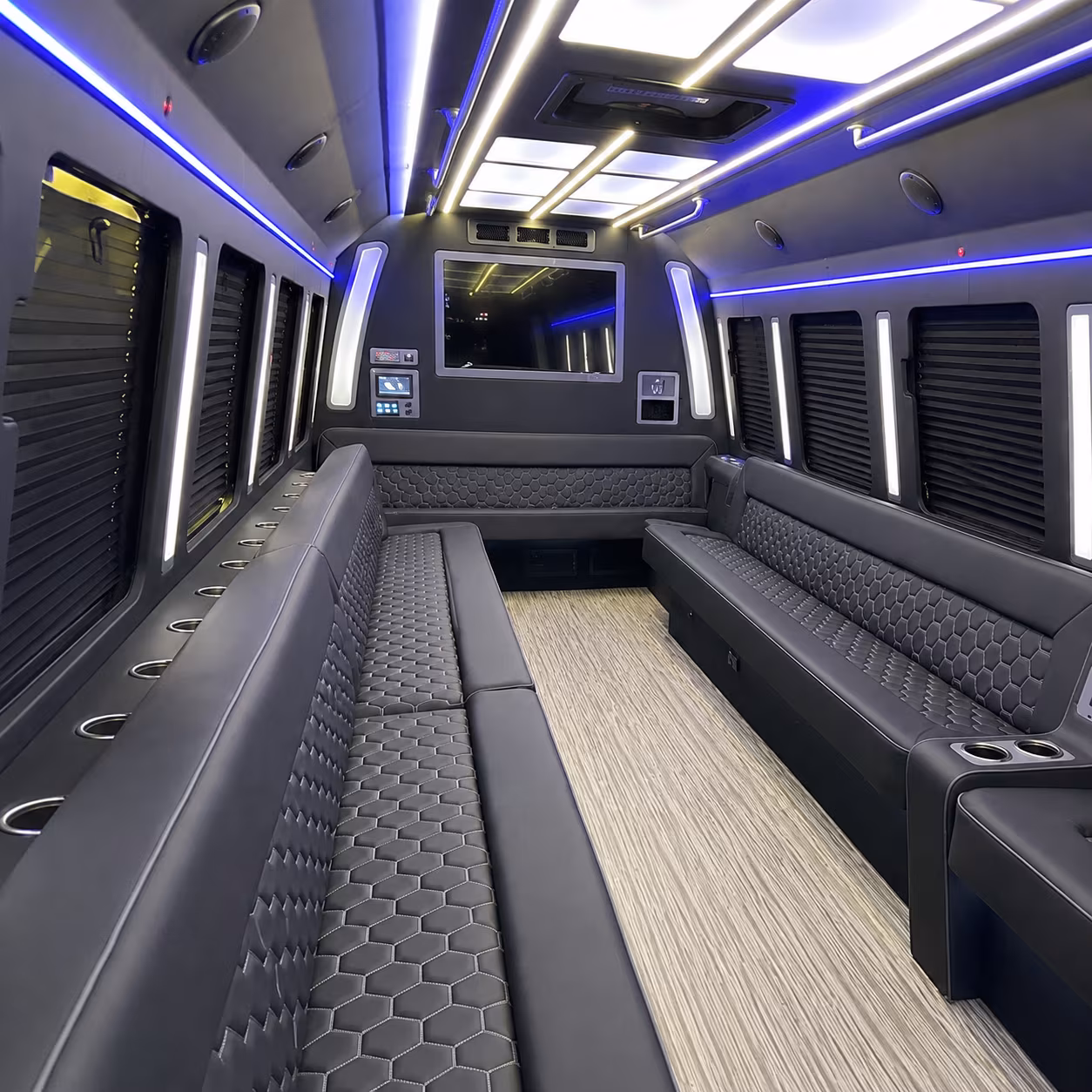 sparks 40 passenger party bus inside