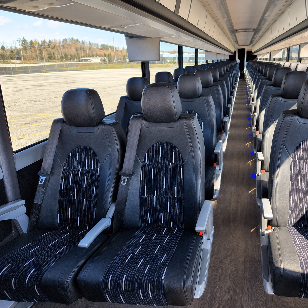 sparks charter bus interior
