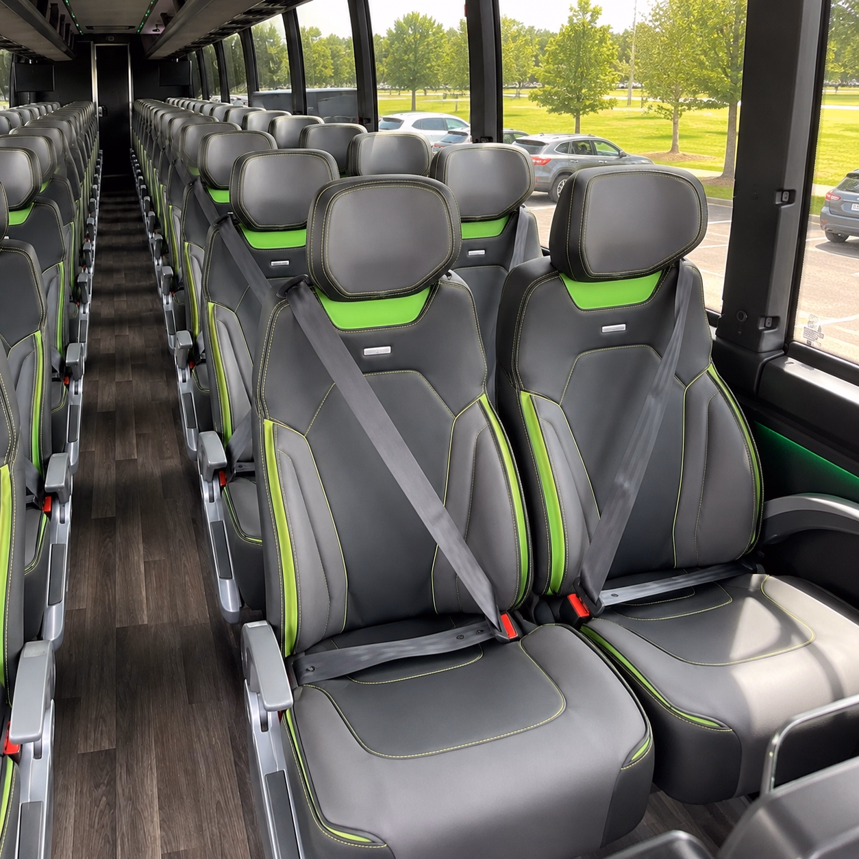 sparks charter bus rental interior